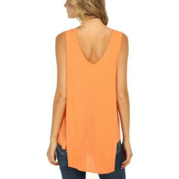 NWOT FREE PEOPLE Cruz Cape Tank in Orange - S,M - Picture 2 of 8